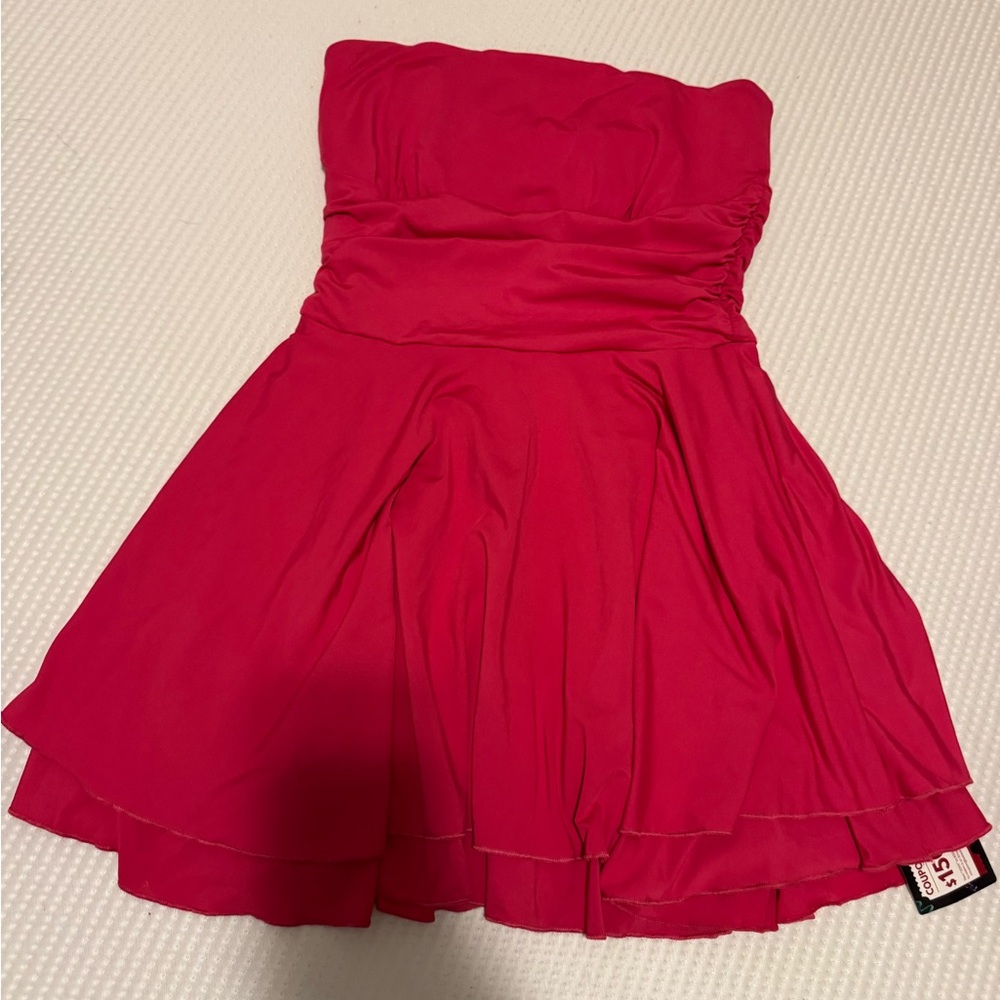 New without Tags Strapless Tube Top Hot Pink Dress - Large